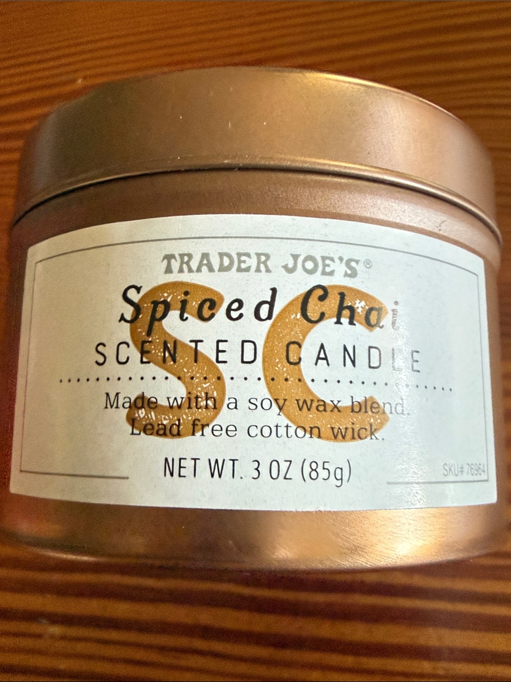 TRADER JOES Spiced Chai Scented Candle - Picture 2 of 4